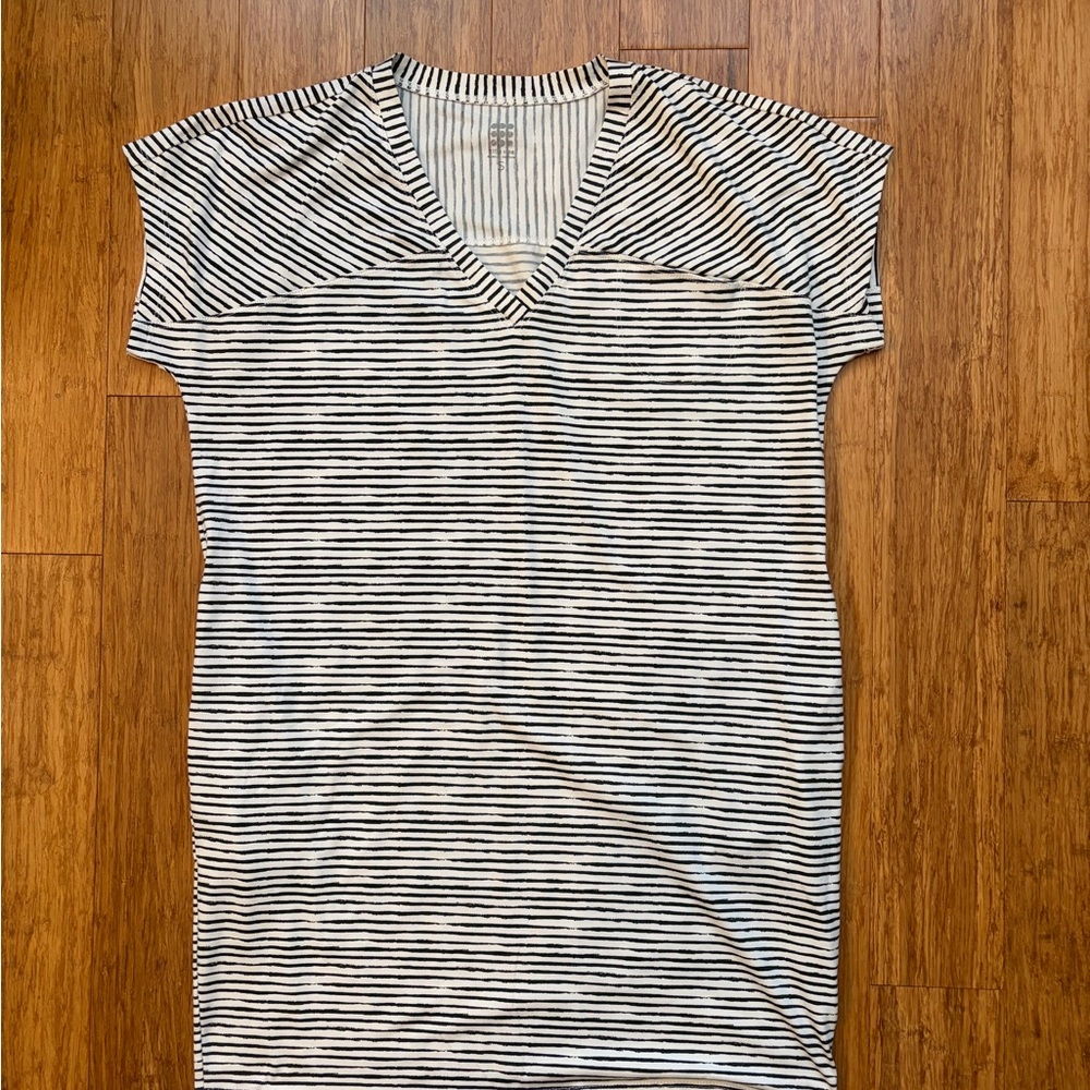 Title Nine Black and White Striped Dress w pockets!